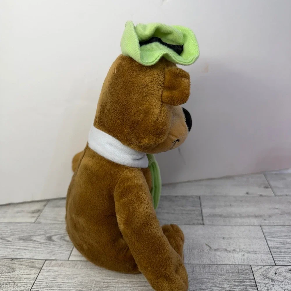 Yogi Bear Plush Stuffed Animal Hanna-Barbera Brown Green Hat Tie 9.5 inch